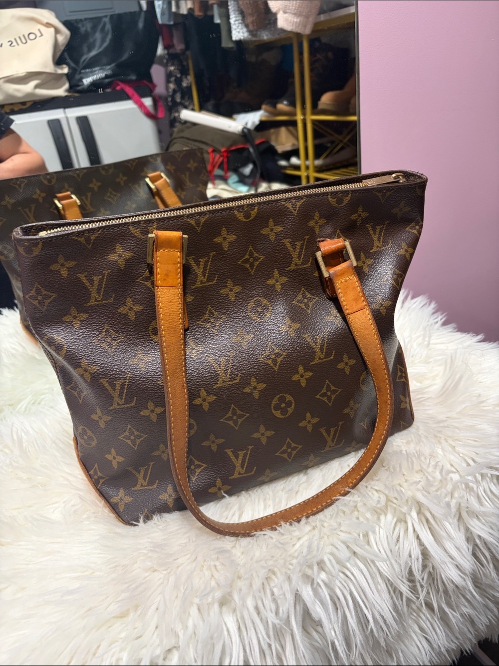 Louis Vuitton Brown Cabas Piano Monogram Canvas Tote - Picture 3 of 13
